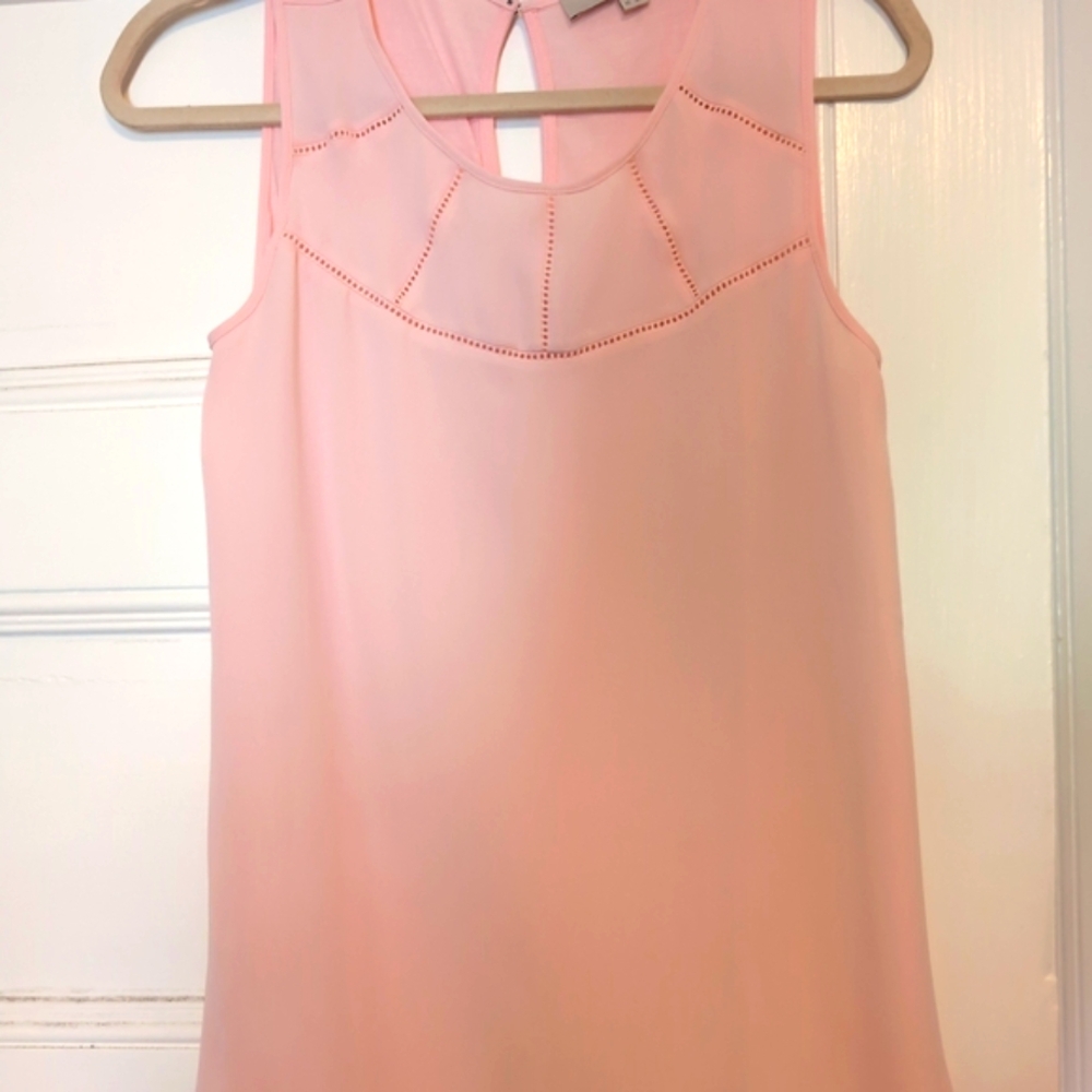 LOFT Sleeveless Pink Blouse